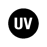 Piktogramm UV-Strahlung (s/w)